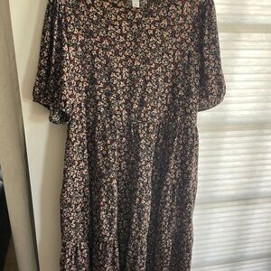 Ava & Viv Floral Print Dress 1X